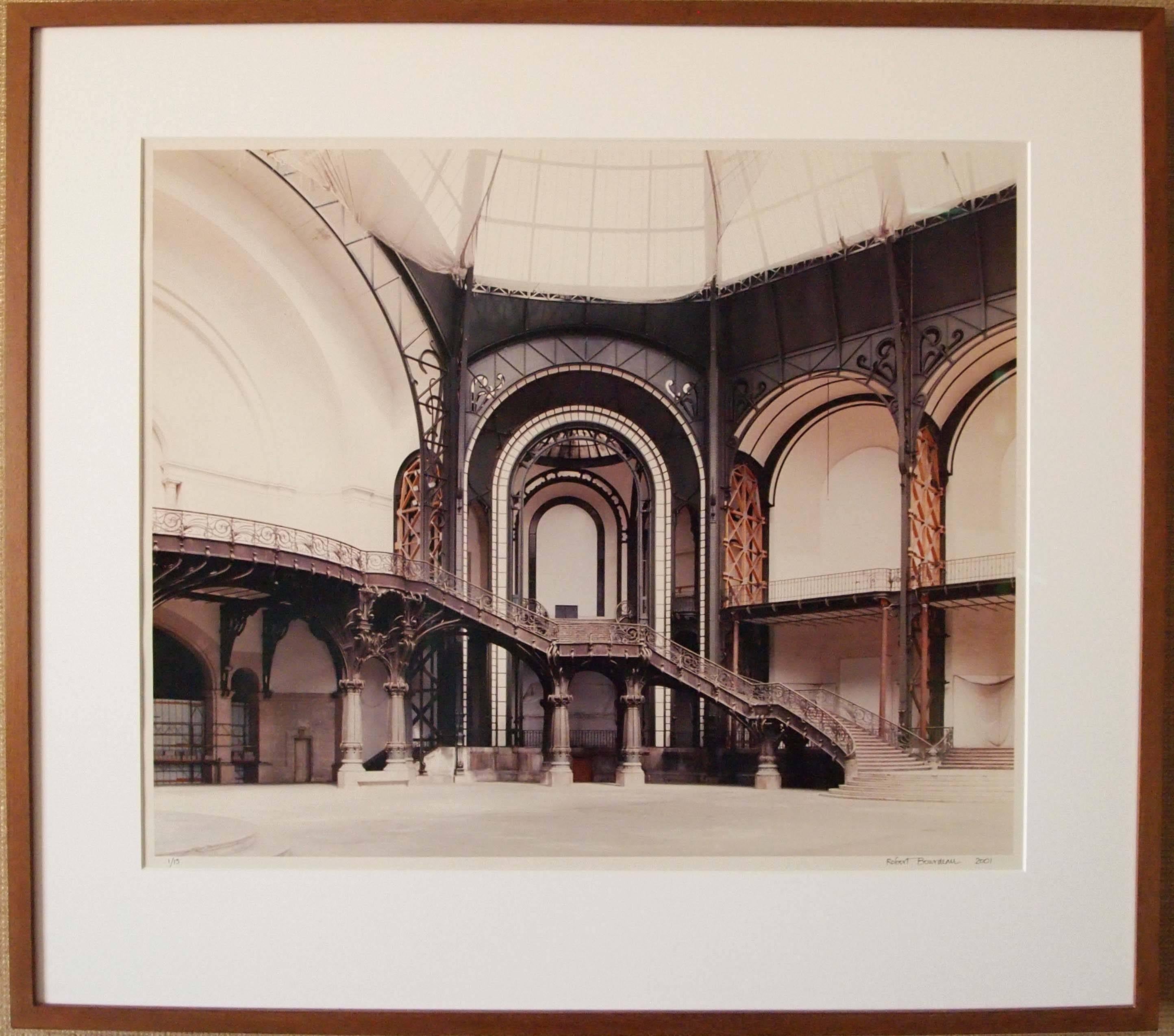 An untitled print by photographer Robert Bourdeau (1931-) of Le Grand Palais in Paris, 2001. Edition 1 of 15, signed and framed.
       
    