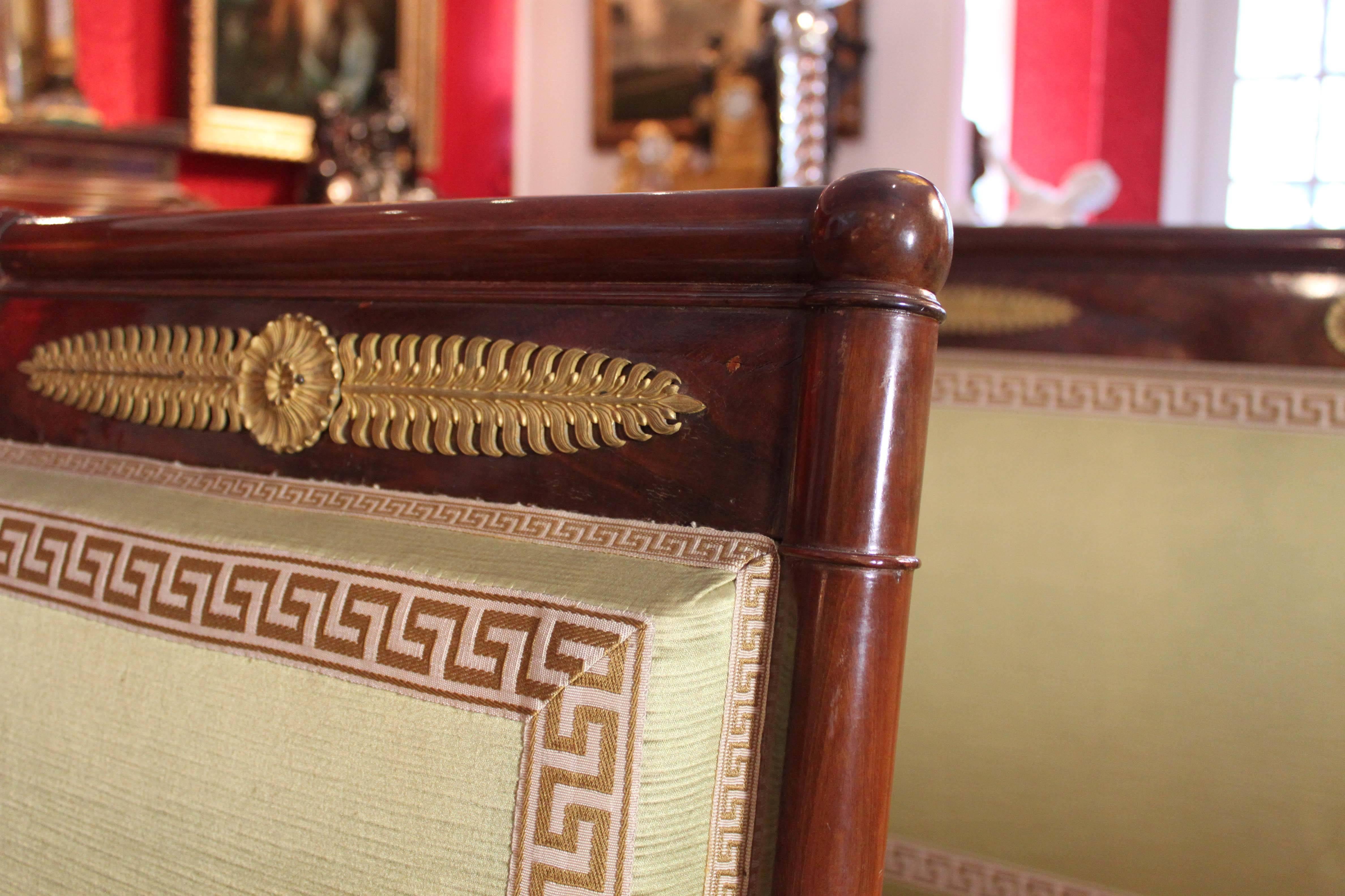 Bronze Period Directoire Settee and Armchairs For Sale