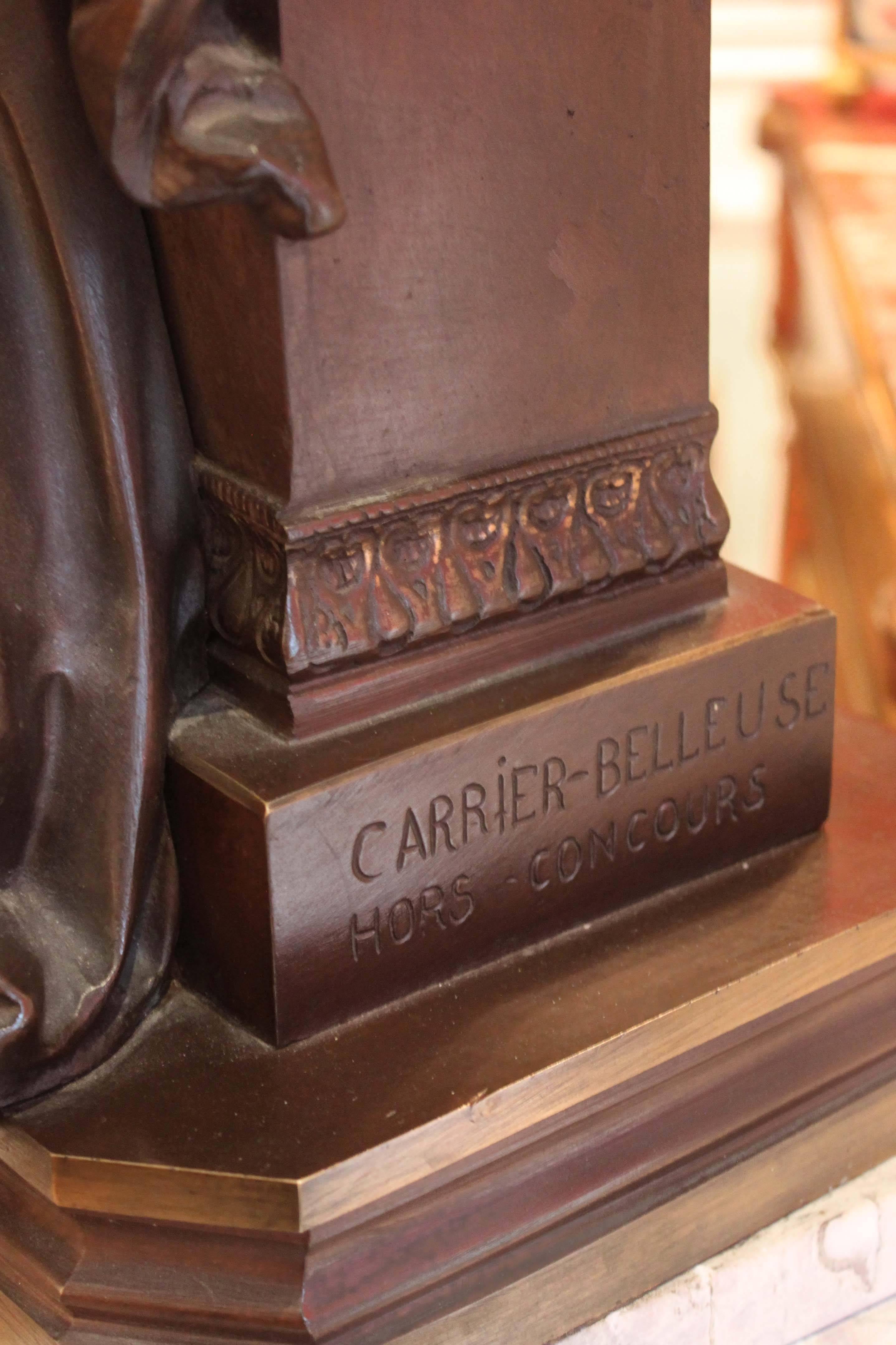 Le Melodie Bronze Sculpture by Albert Ernest Carrier-Belleuse For Sale 1