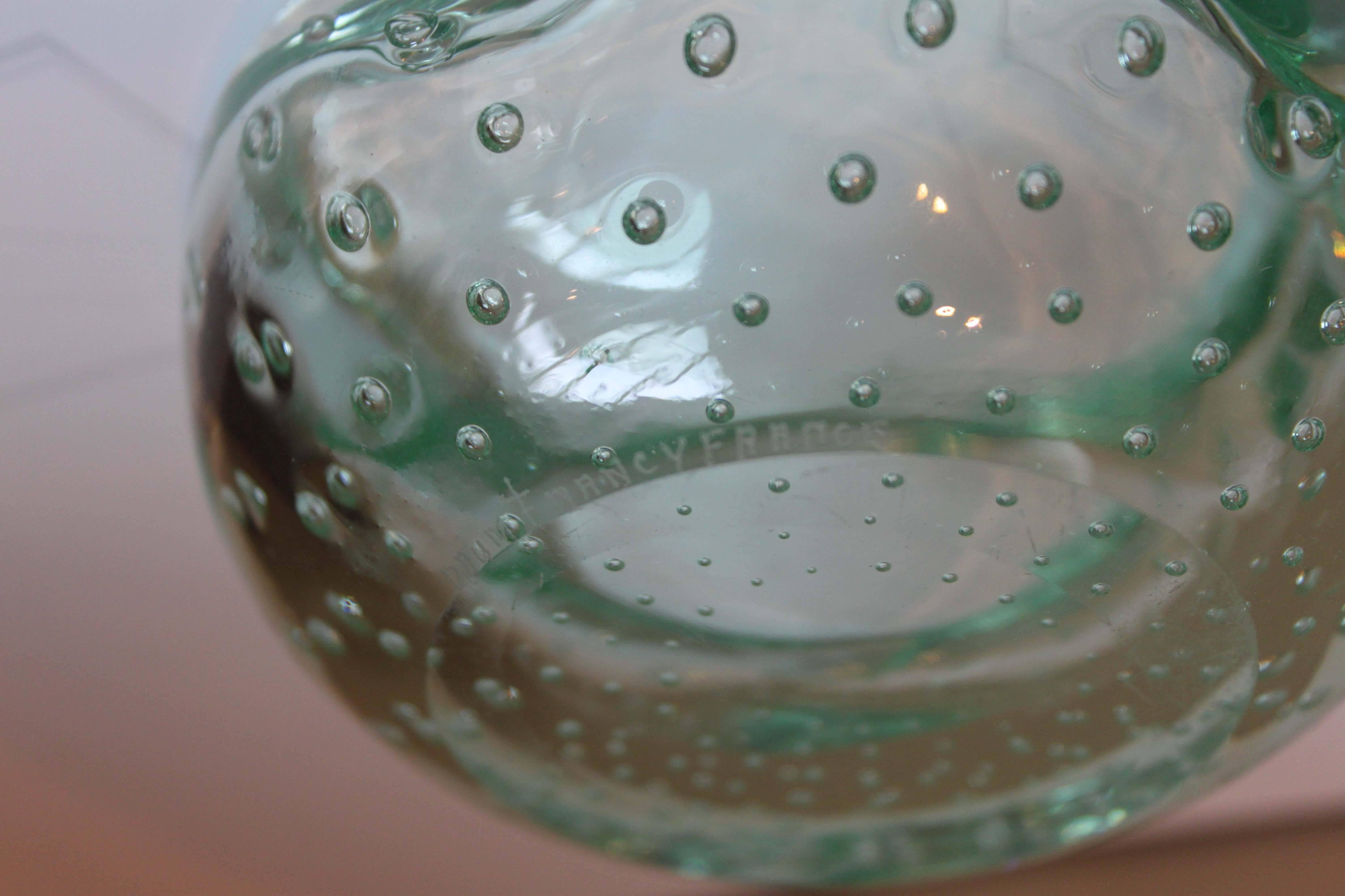 Daum Mini Bubble Vessel In Excellent Condition In Vancouver, BC