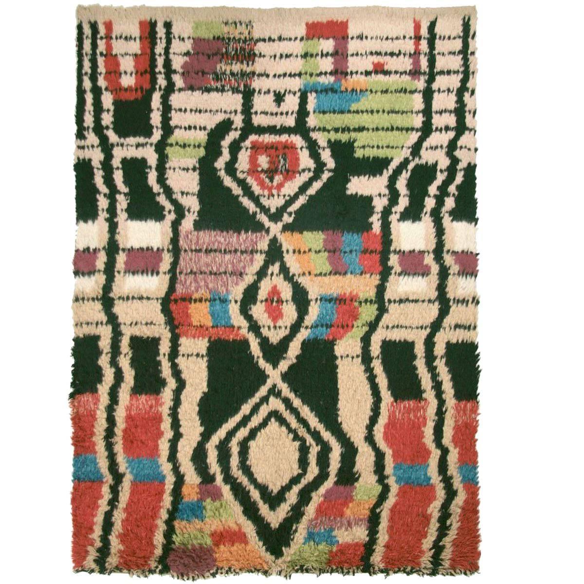 Scandinavian Shag Rug For Sale