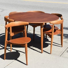 Hans J. Wegner "The Heart Set" Dining Room Set with Six Chairs