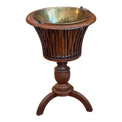 Early 19th Century English Mahogany and Brass Peat Bucket
