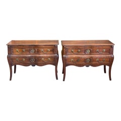 Pair of Early 20th Century French Two Drawer Commodes