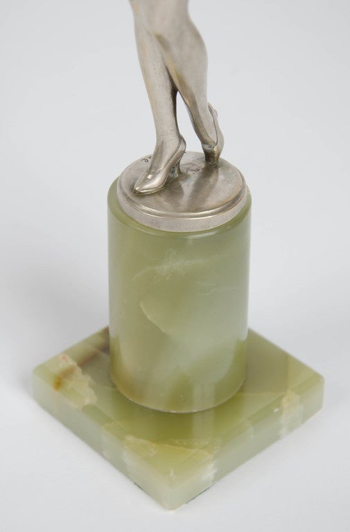 Cold-Painted Fleur Sculpture by Josef Lorenzi For Sale