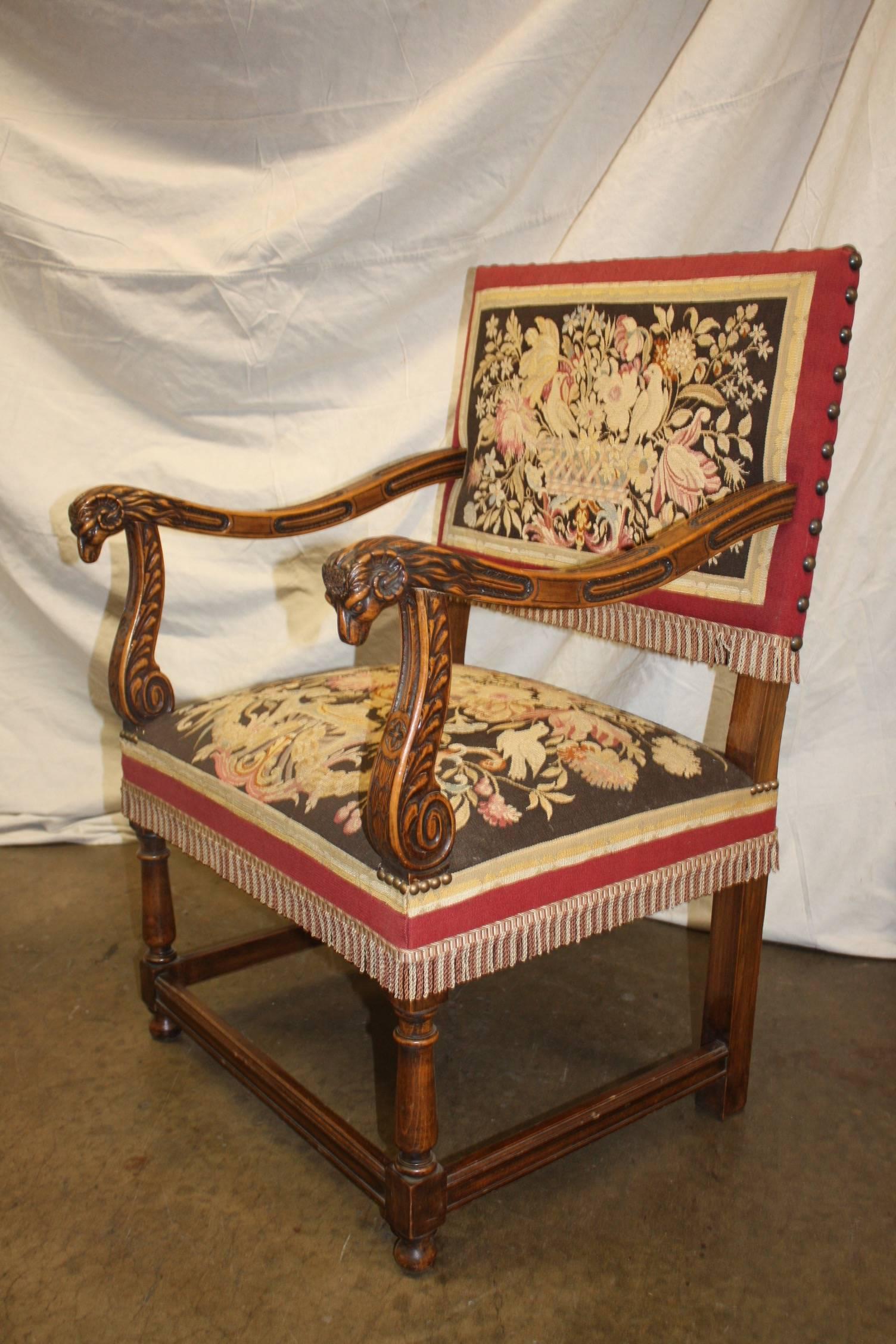 Magnificent 19th Century French Armchair In Excellent Condition For Sale In Stockbridge, GA