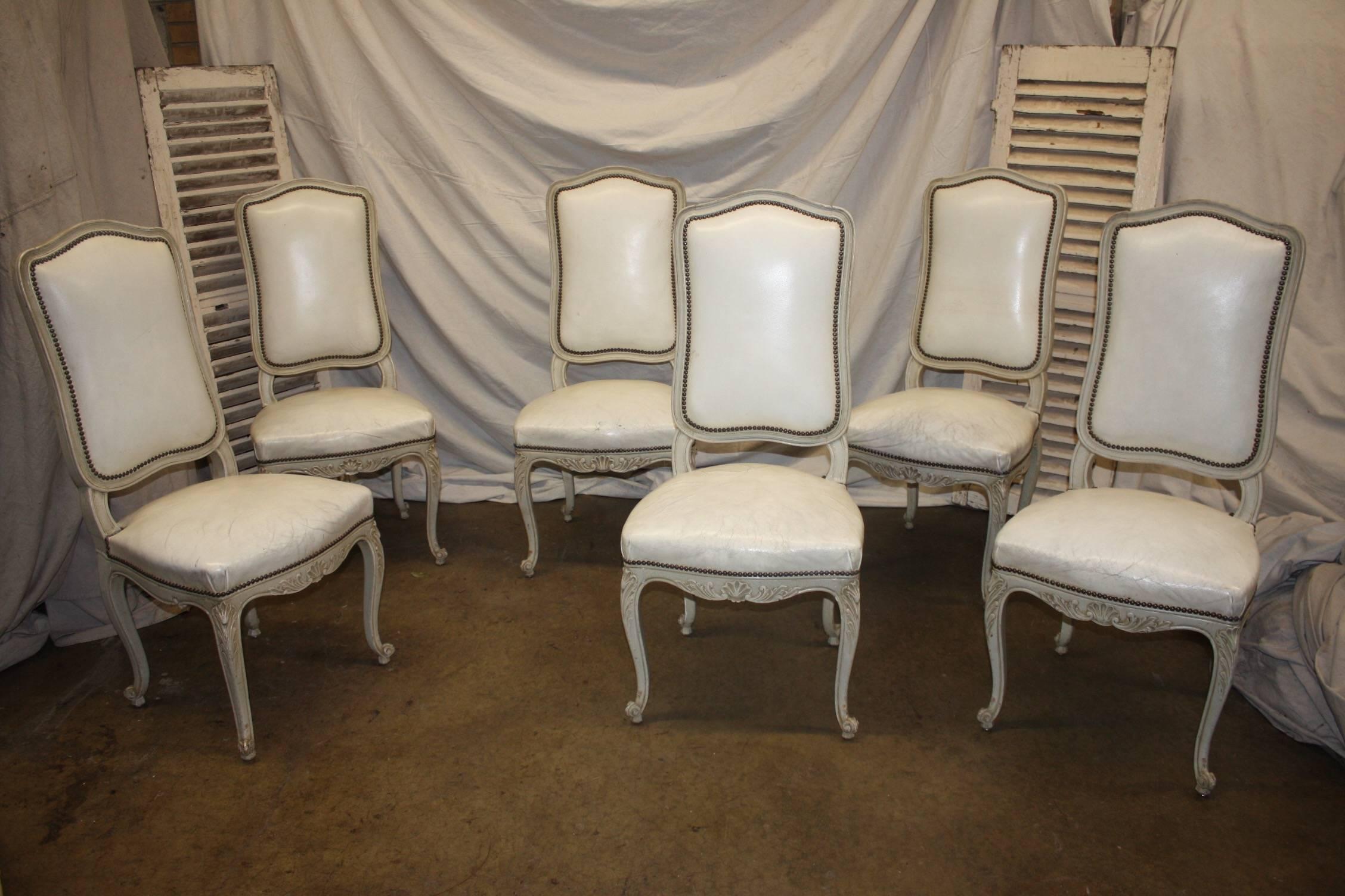 Exquisite 19th Century Italian Painted Chairs In Excellent Condition In Stockbridge, GA