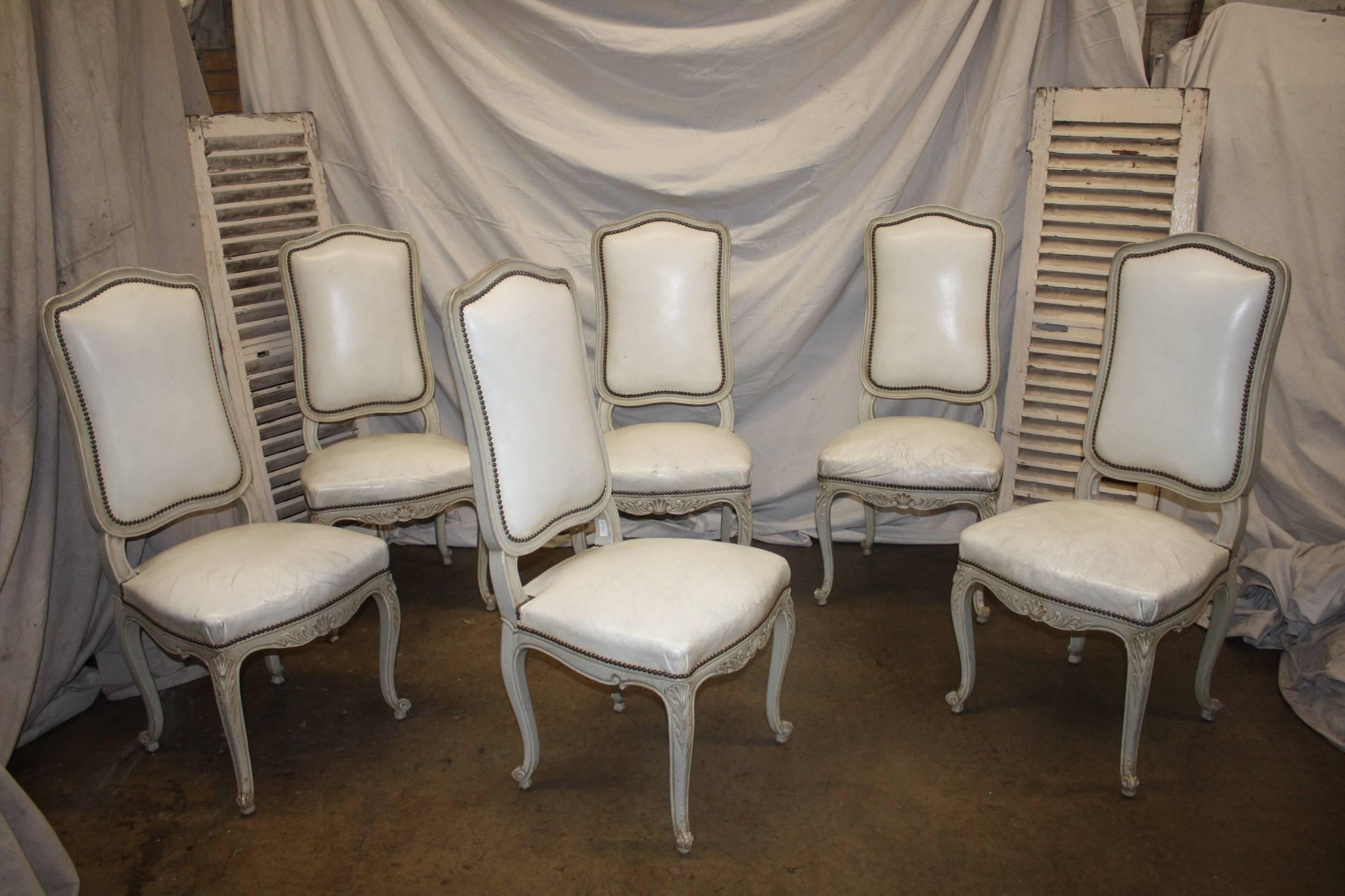 Louis XV Exquisite 19th Century Italian Painted Chairs