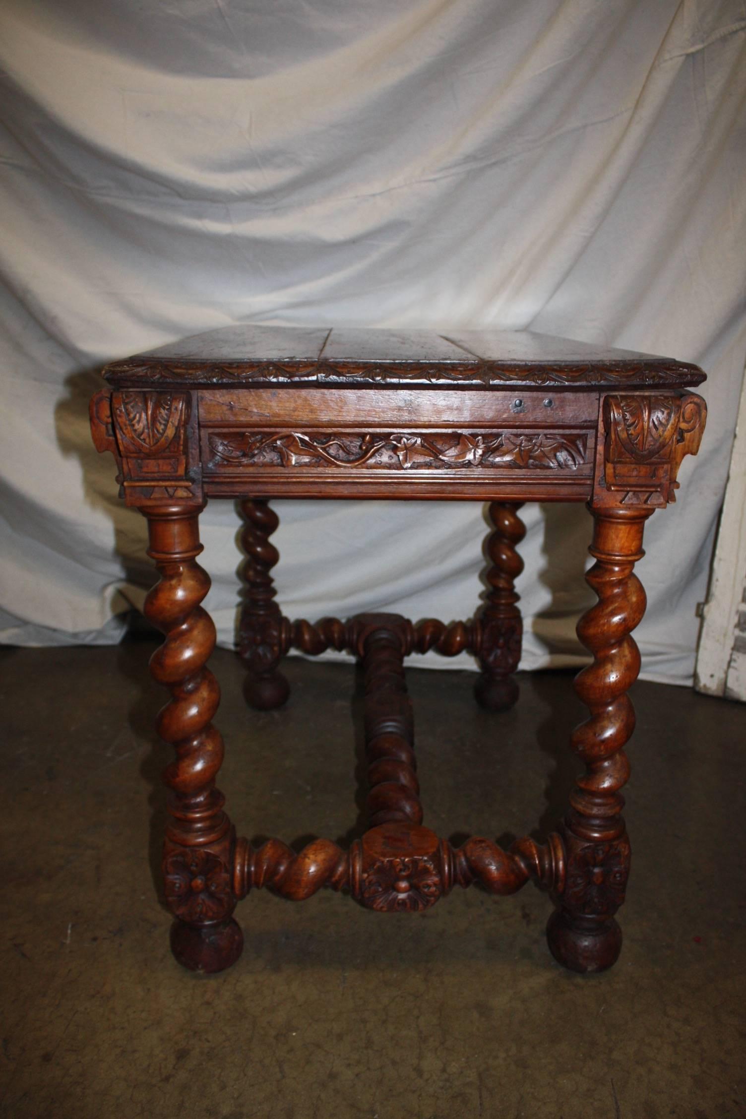 Hand-Carved 18th Century French Writing Table