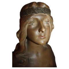 Französische Terrakotta-Büste aus dem 19. Jahrhundert, im Stil Ludwigs Philipps, signiert 1872