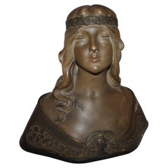 Französische Terrakotta-Büste aus dem 19. Jahrhundert, im Stil Ludwigs Philipps, signiert 1872