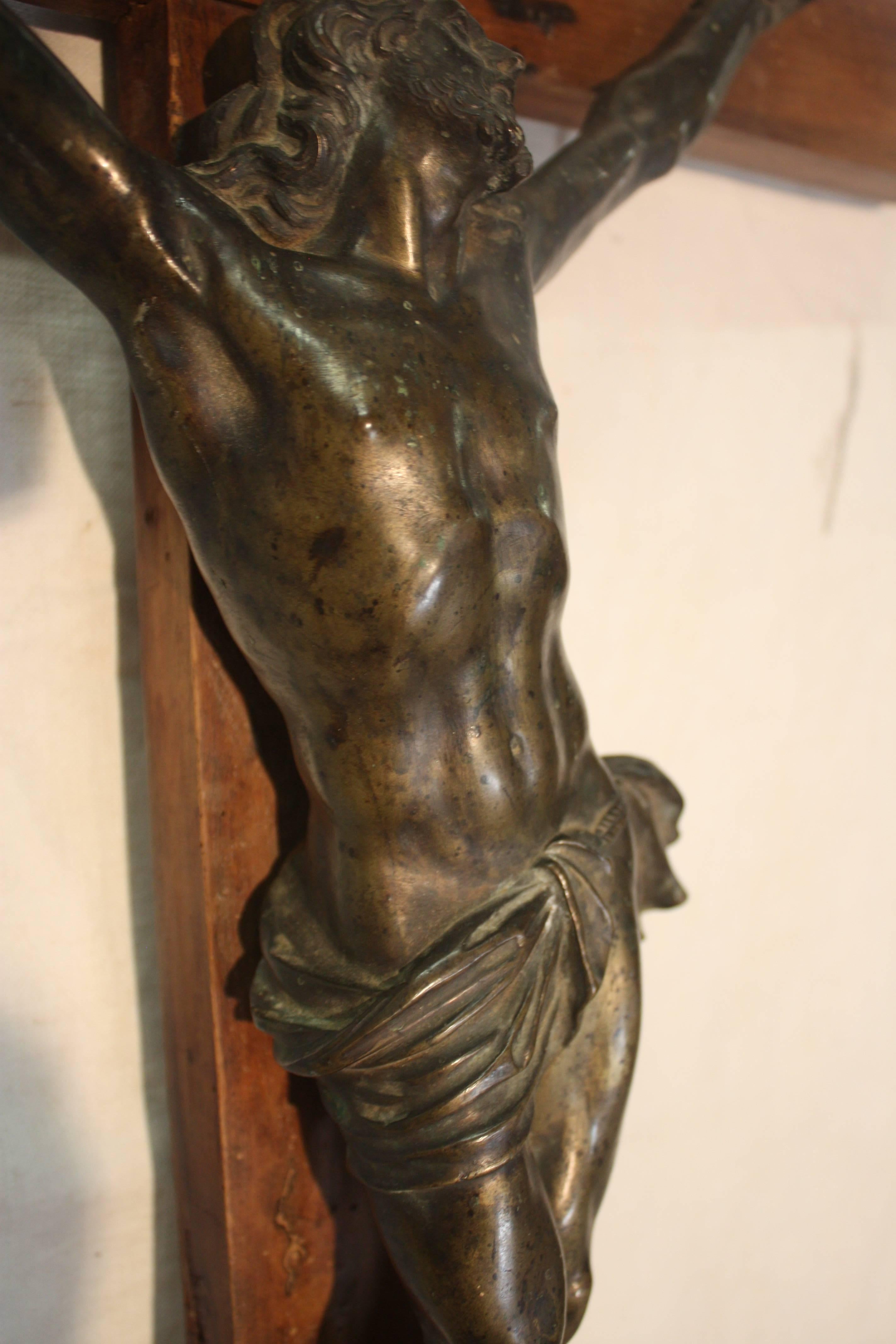 Beautiful 18th Century Bronze Christ In Good Condition In Stockbridge, GA