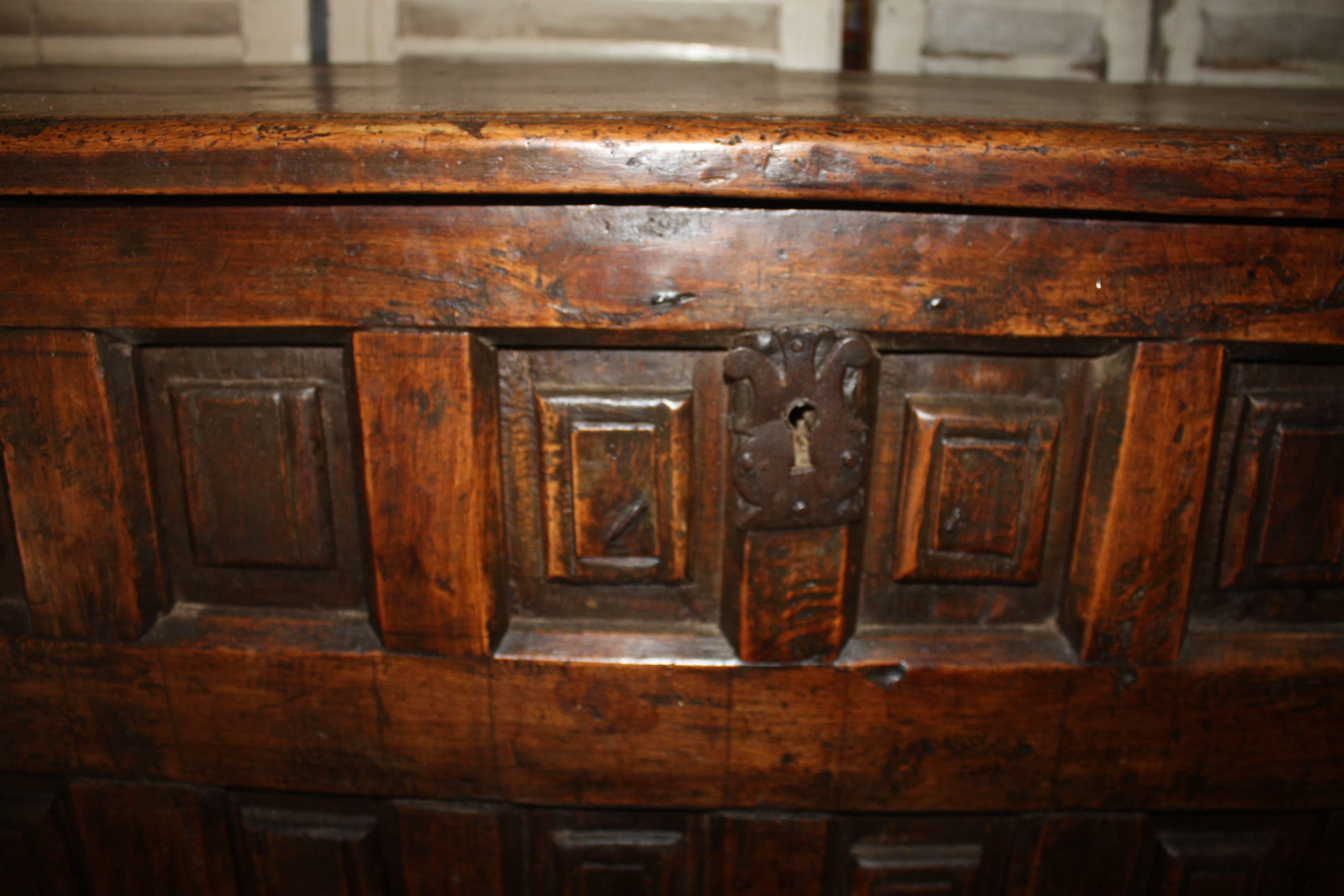 Louis XIV Late Rustic 17th Century Trunk
