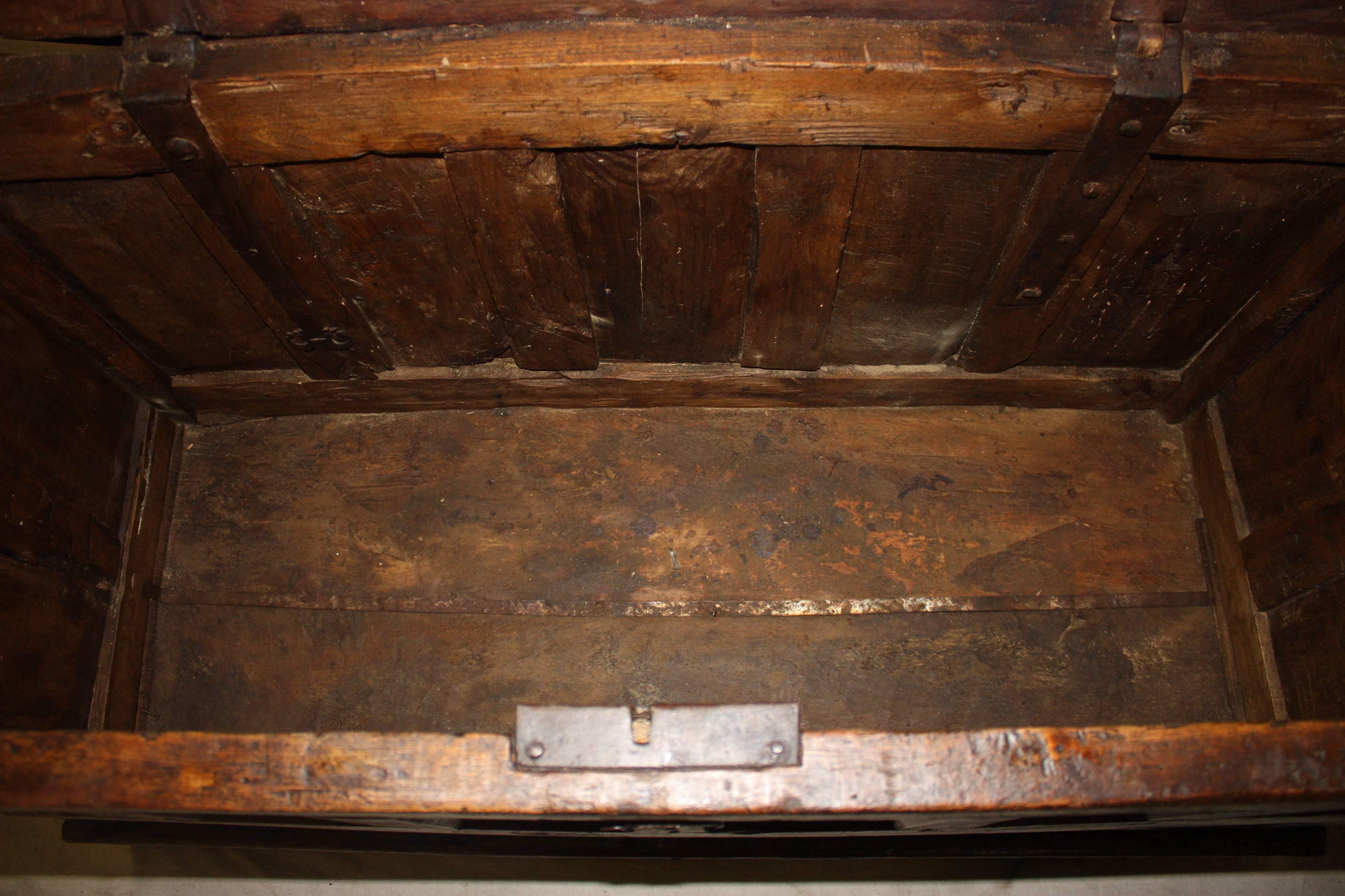Late Rustic 17th Century Trunk 1