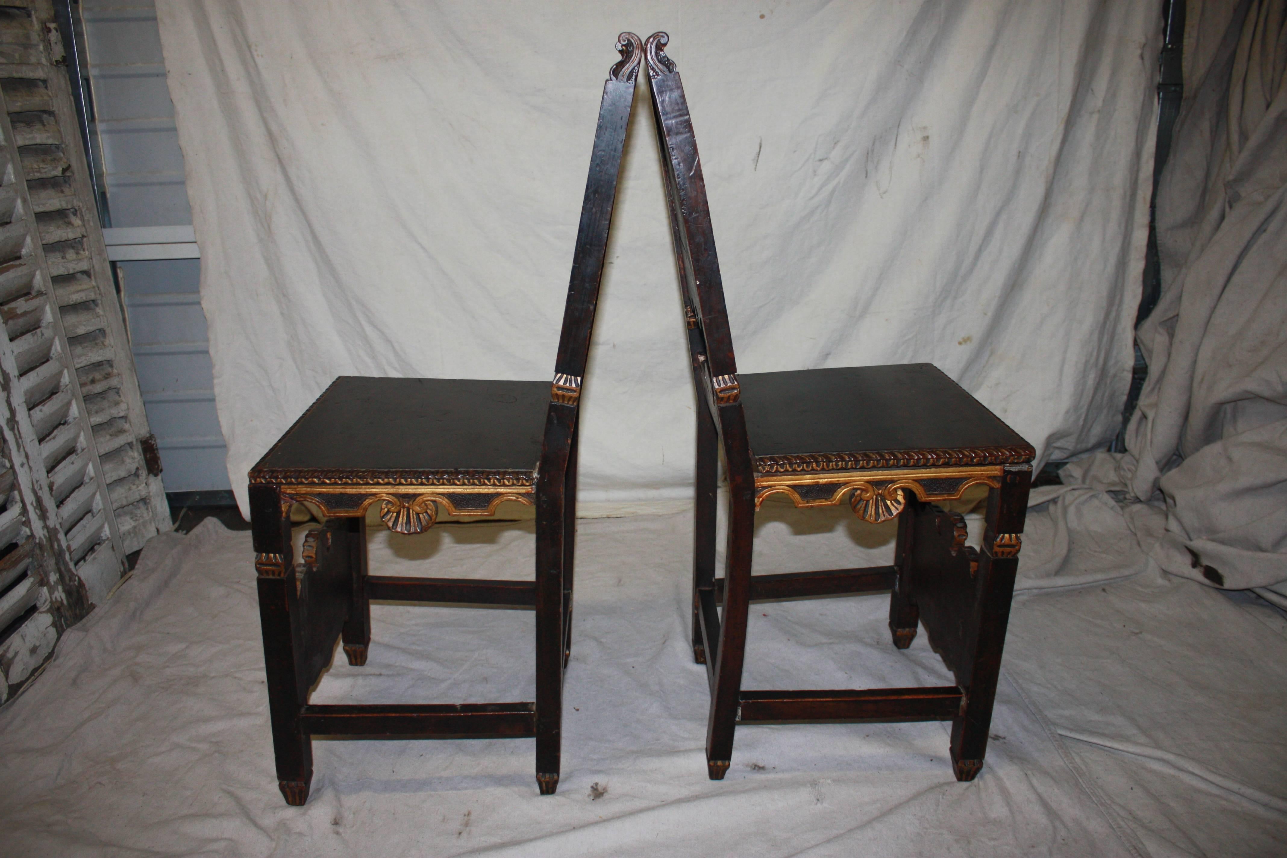 Baroque 19th Century Portuguesh Chairs For Sale