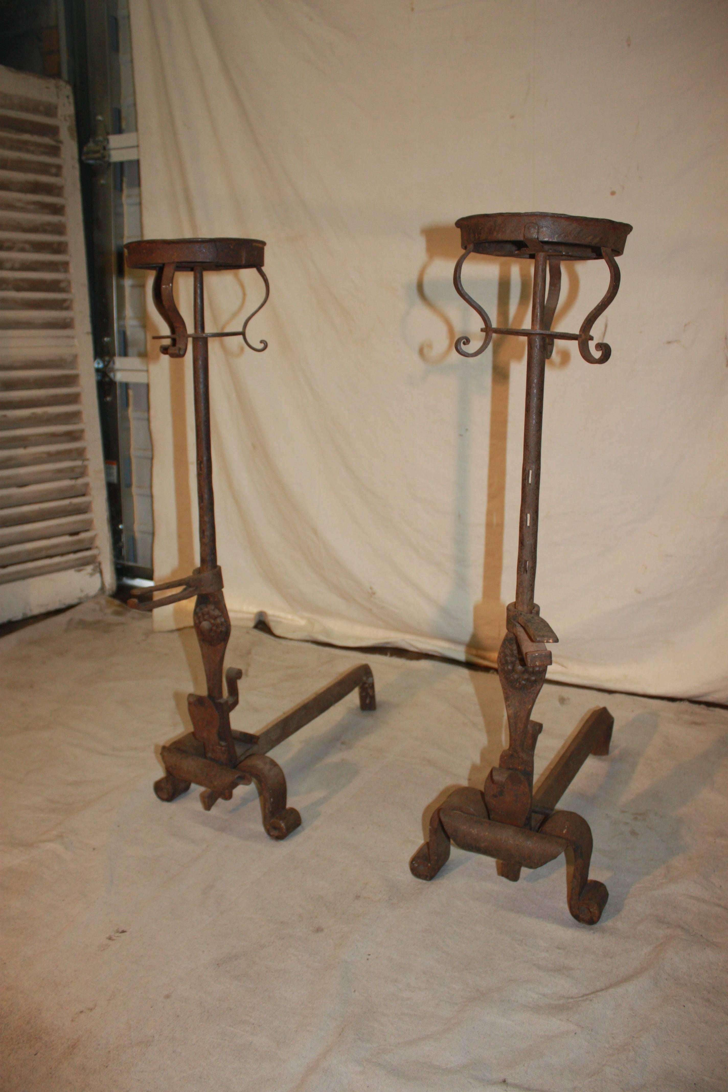 Pair of 18th century French andirons.
