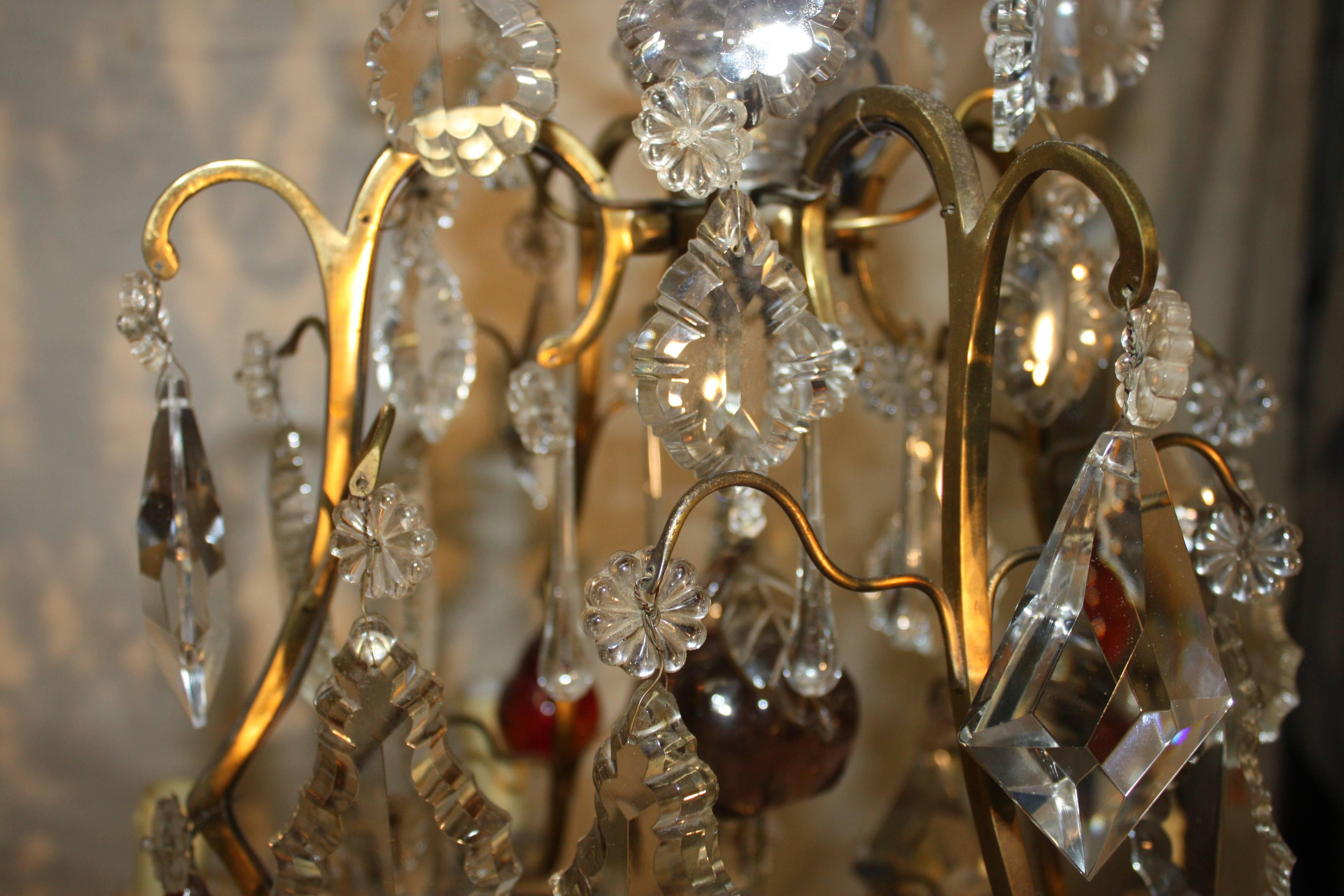 Bronze Charming French Chandelier and Crystal