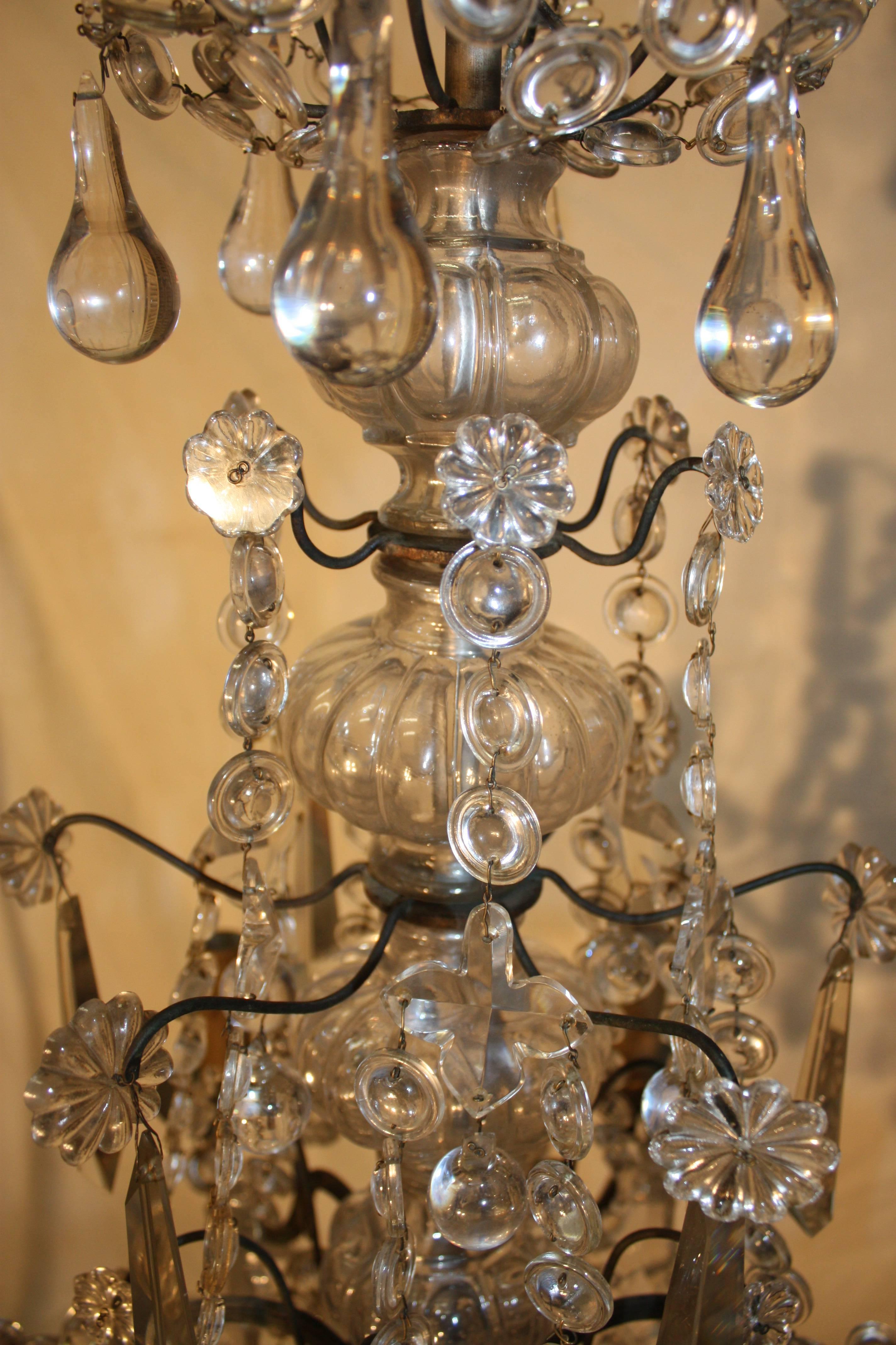 19th Century French Chandelier In Good Condition For Sale In Stockbridge, GA