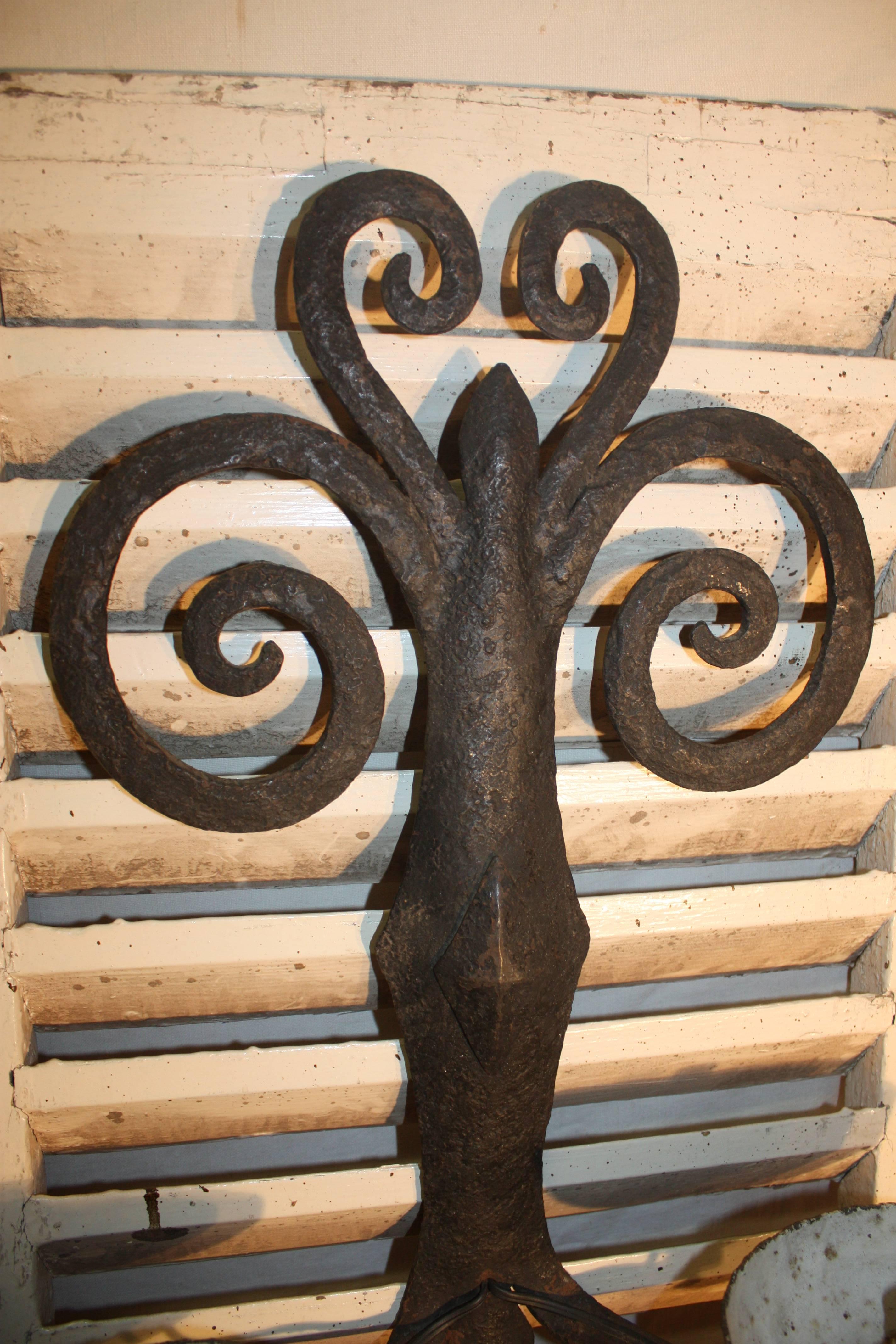 Beautiful Pair of Iron Sconces In Good Condition In Stockbridge, GA