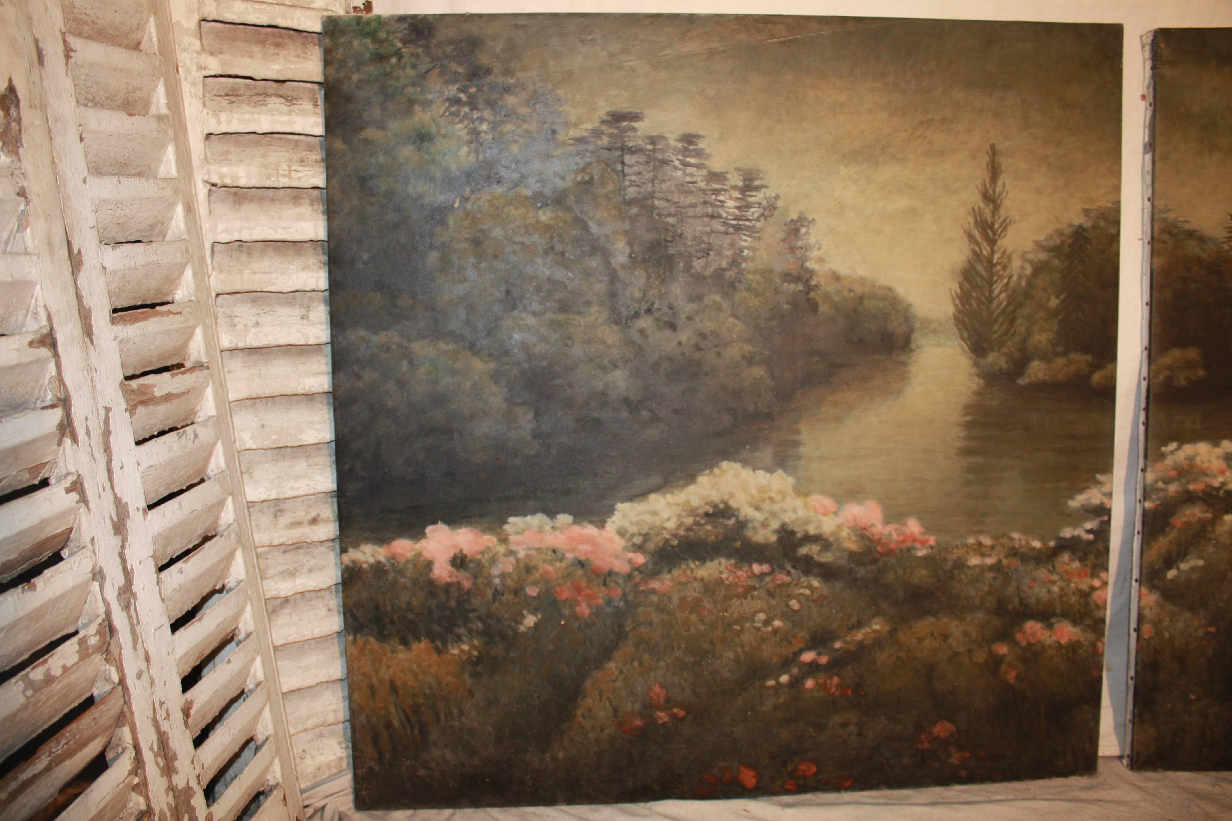 Beautiful Diptych Paintings In Good Condition For Sale In Stockbridge, GA