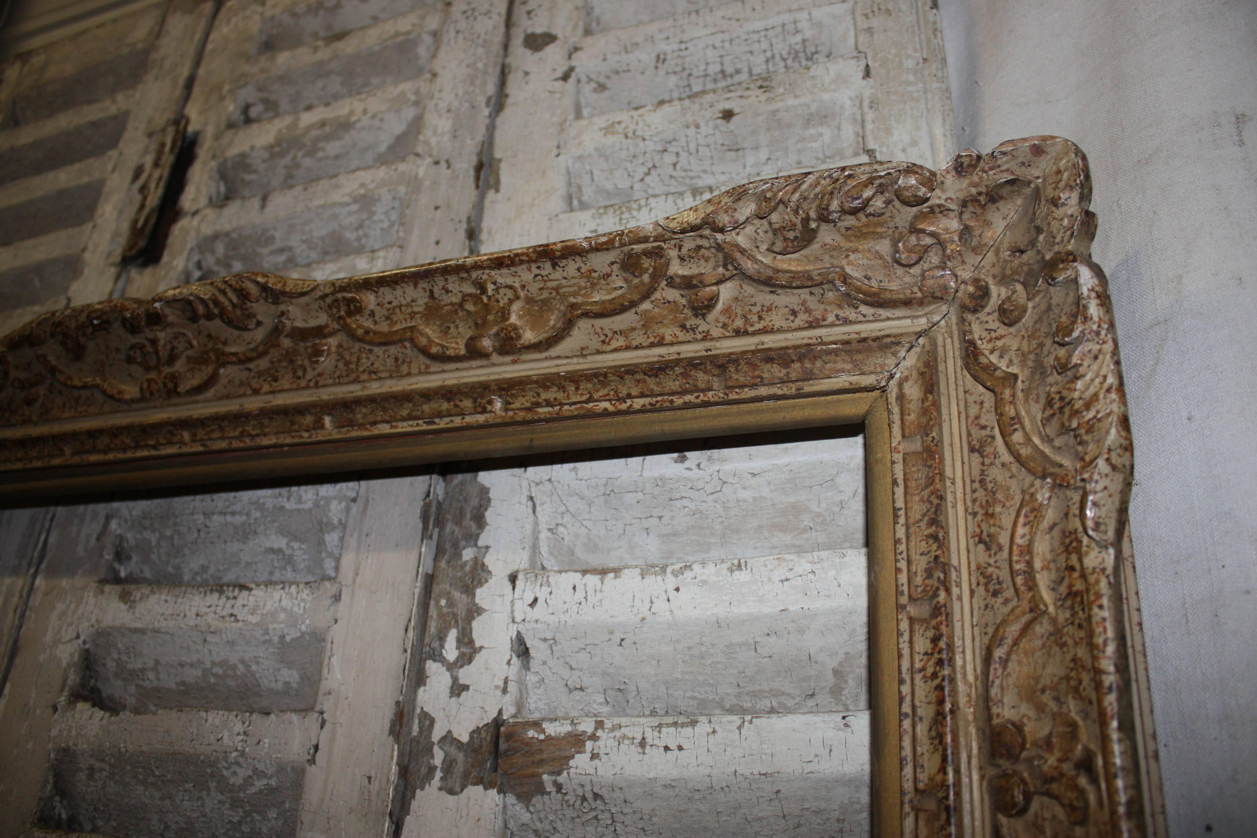 Patinated French Regency Style Frame For Sale