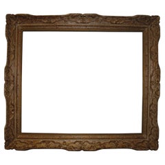 French Regency Style Picture Frame, Patinated Wood, France, Circa 1940