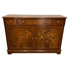 Italian Mid-Century Walnut Buffet, Signed Angelo M., Circa 1950