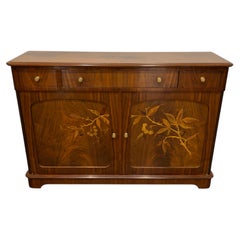 Italian Mid-Century Walnut Buffet, Signed Angelo M., Circa 1950