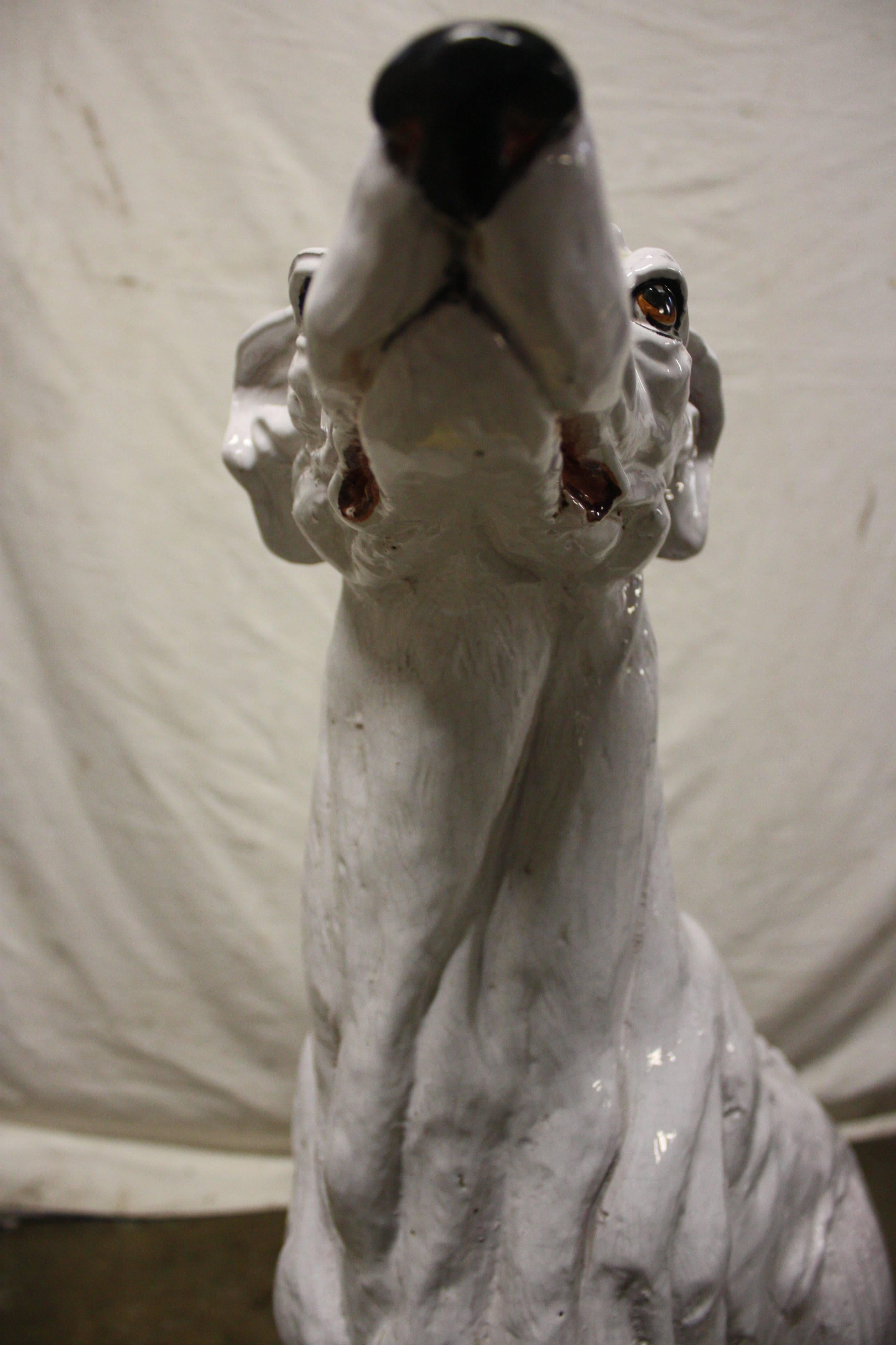 Superb Italian Greyhound Dog Sculpture In Good Condition For Sale In Stockbridge, GA