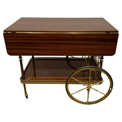 French Mid-20th Century Bar Cart, Mahogany and Bronze, Circa 1950-1959