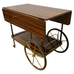 French Mid-20th Century Bar Cart, Mahogany and Bronze, Circa 1950-1959
