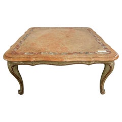 Louis XV Style Coffee Table, Giltwood and Marble, Circa 1900
