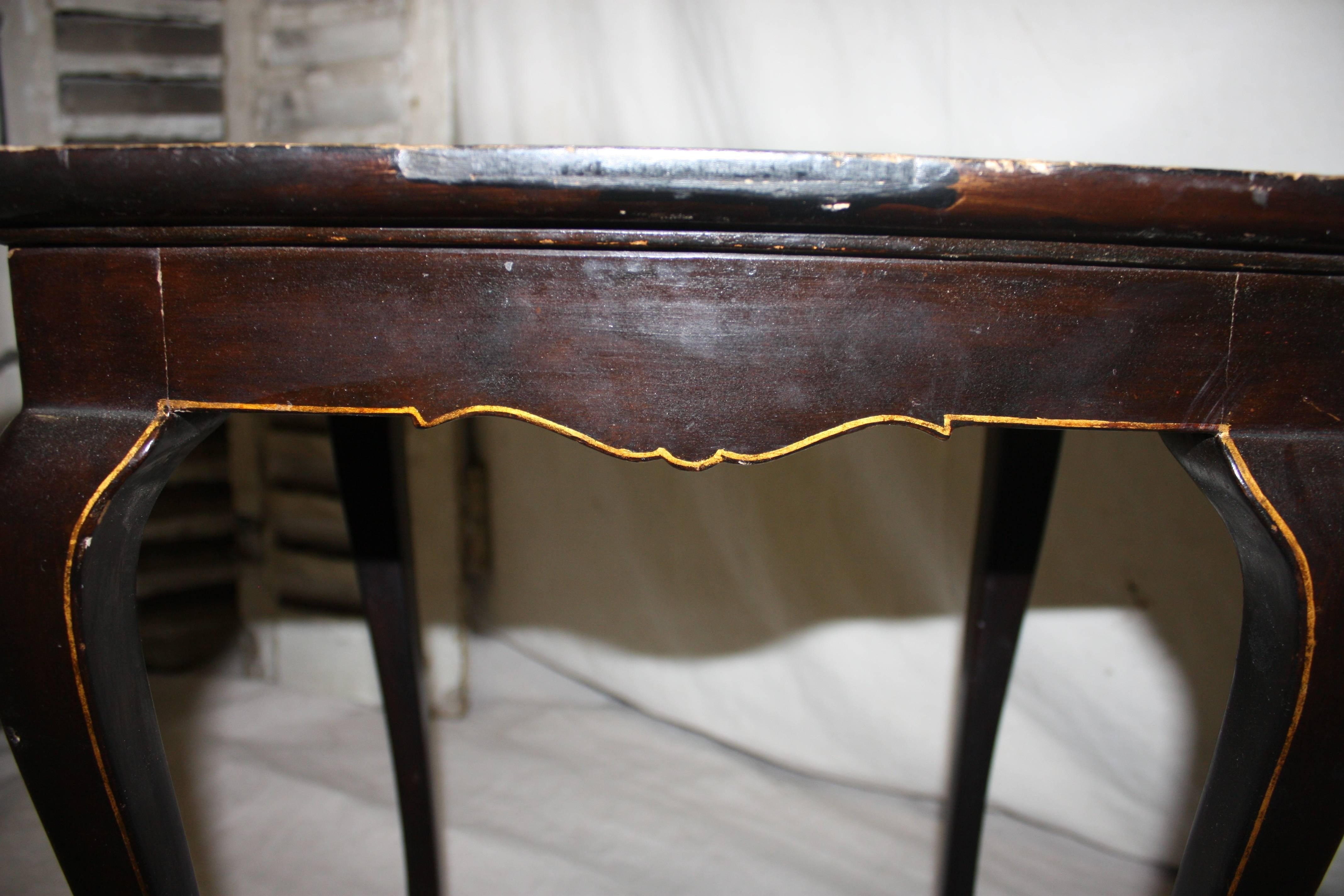 Wood 19th Century Chinoiserie Side Table For Sale