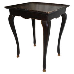 19th Century French Chinoiserie Side Table in Lacquered Wood