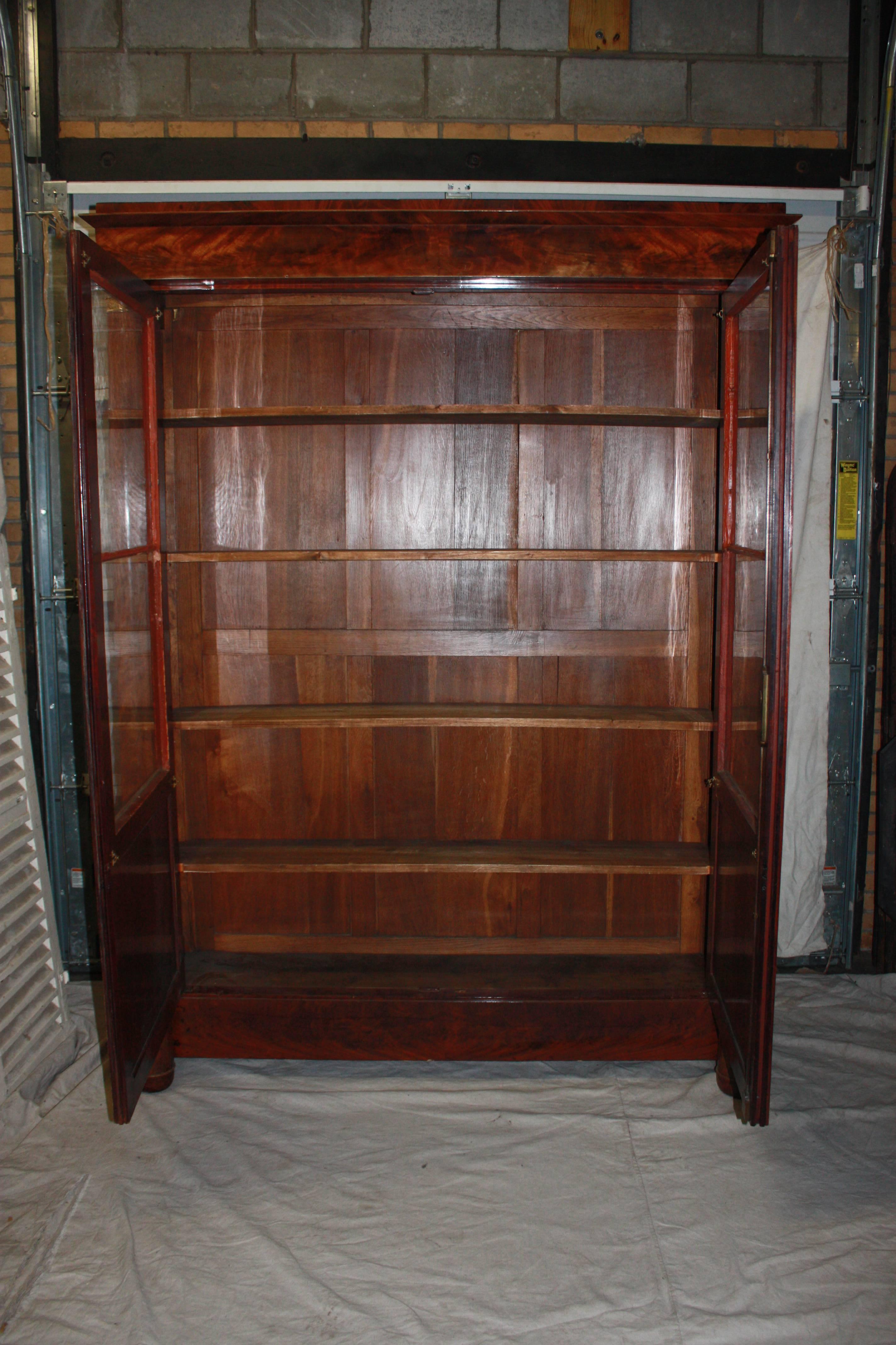 Veneer French Empire Period Bookcase