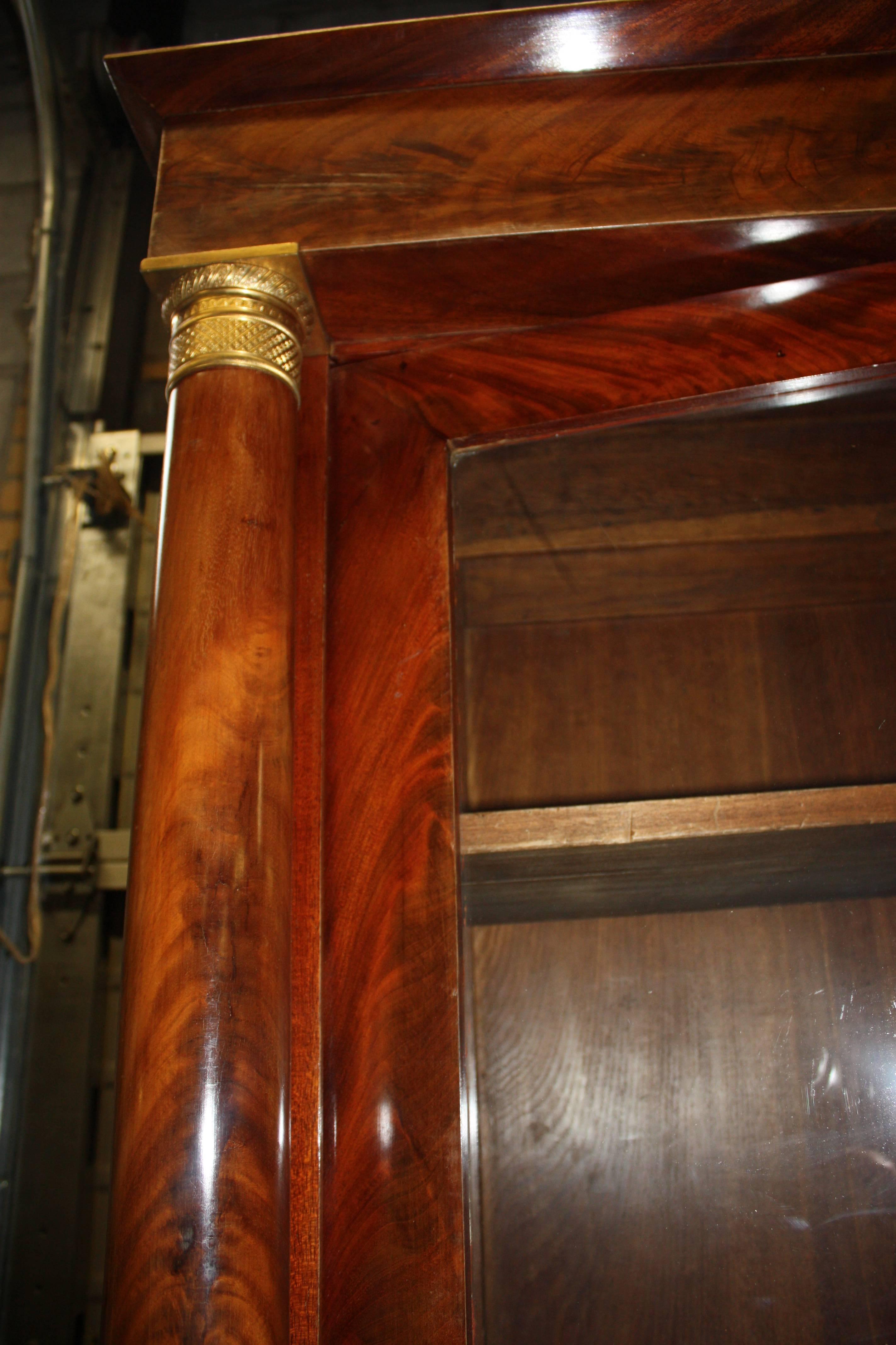 Mahogany French Empire Period Bookcase