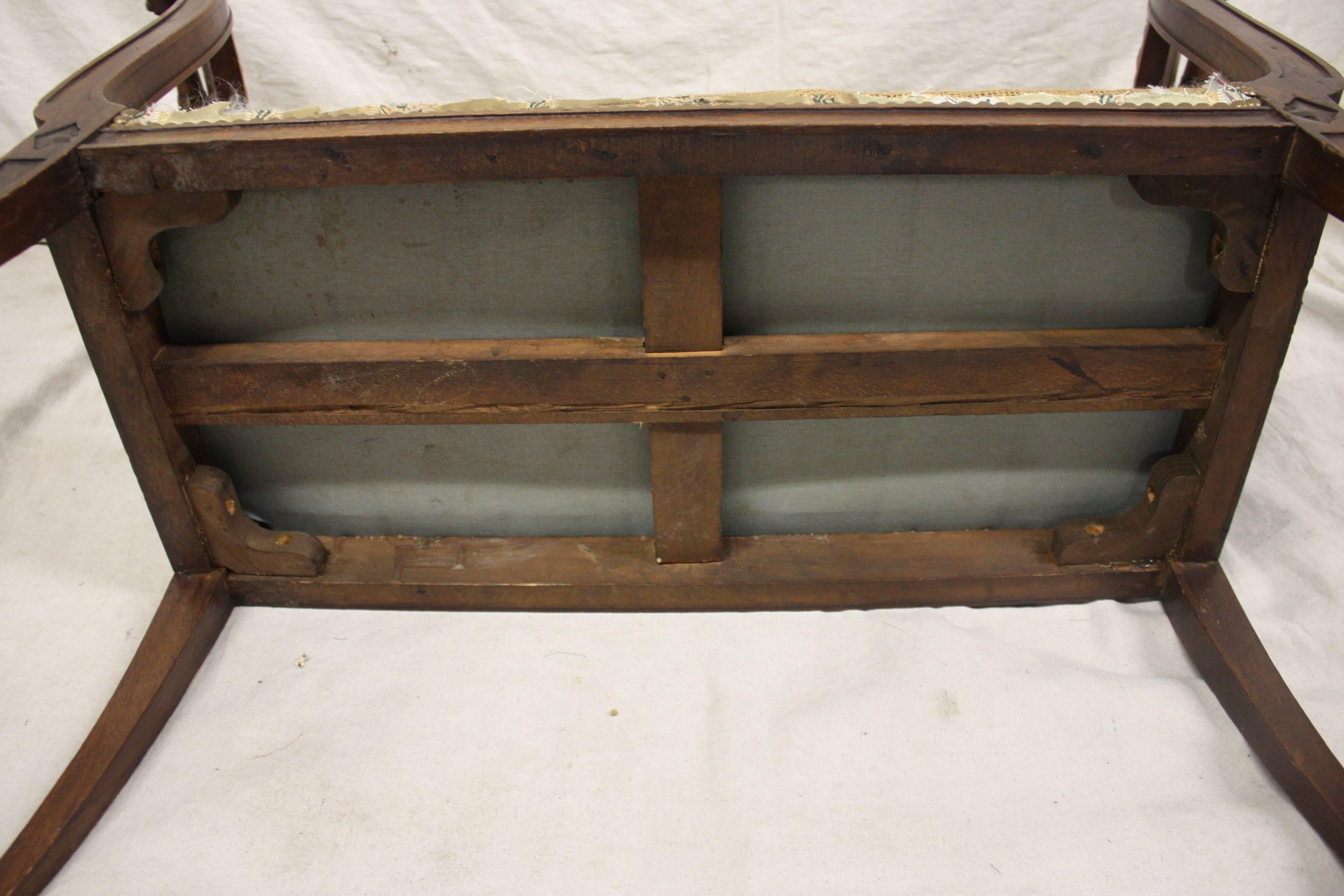 Charming 19th Century Directoire Bench 2