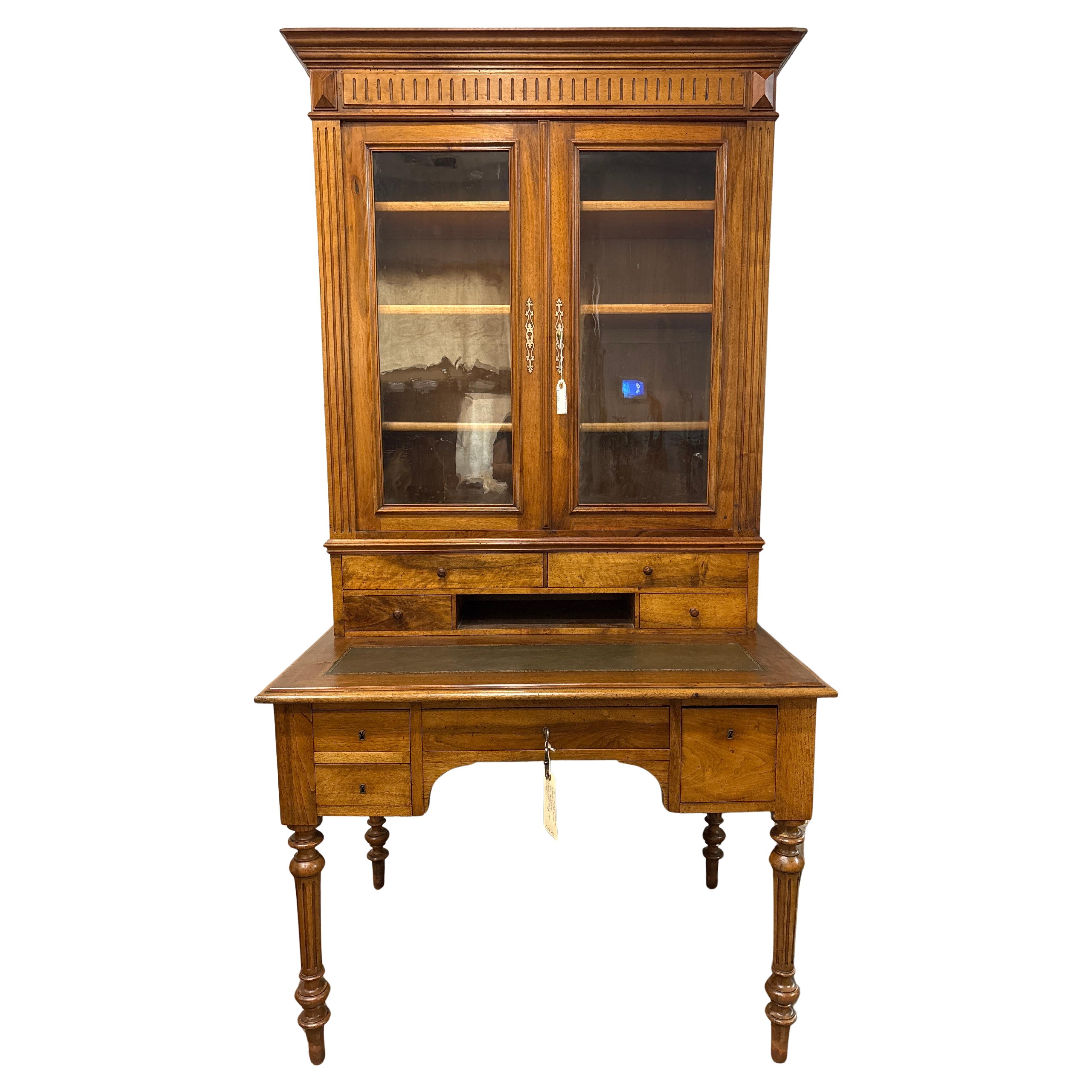 French 19th Century Desk-Vitrine