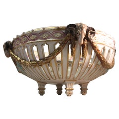Mid-19th Century Hand-Painted French Porcelain Urn, Napoleon III Style