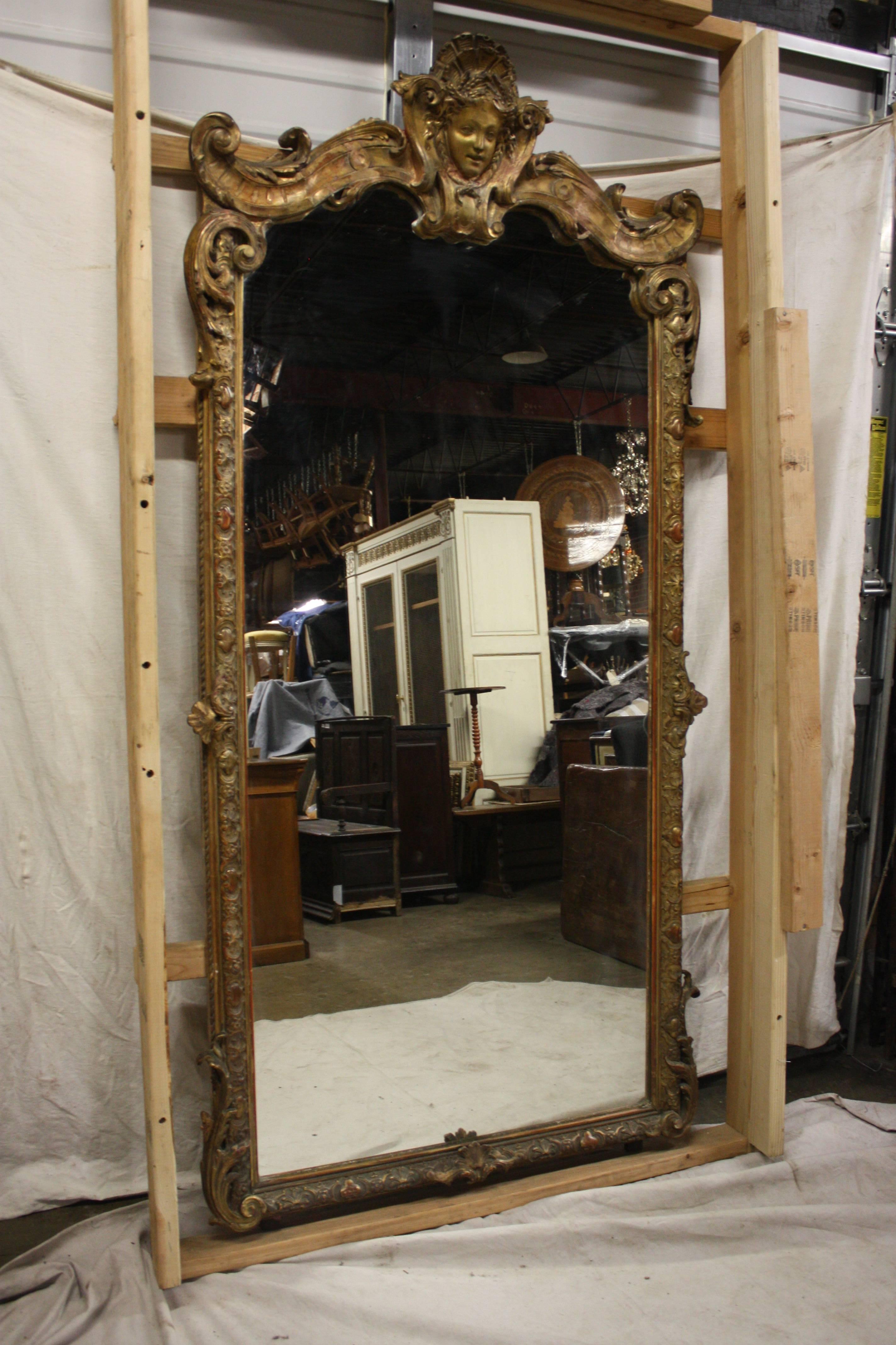 Exceptional French Regency mirror.