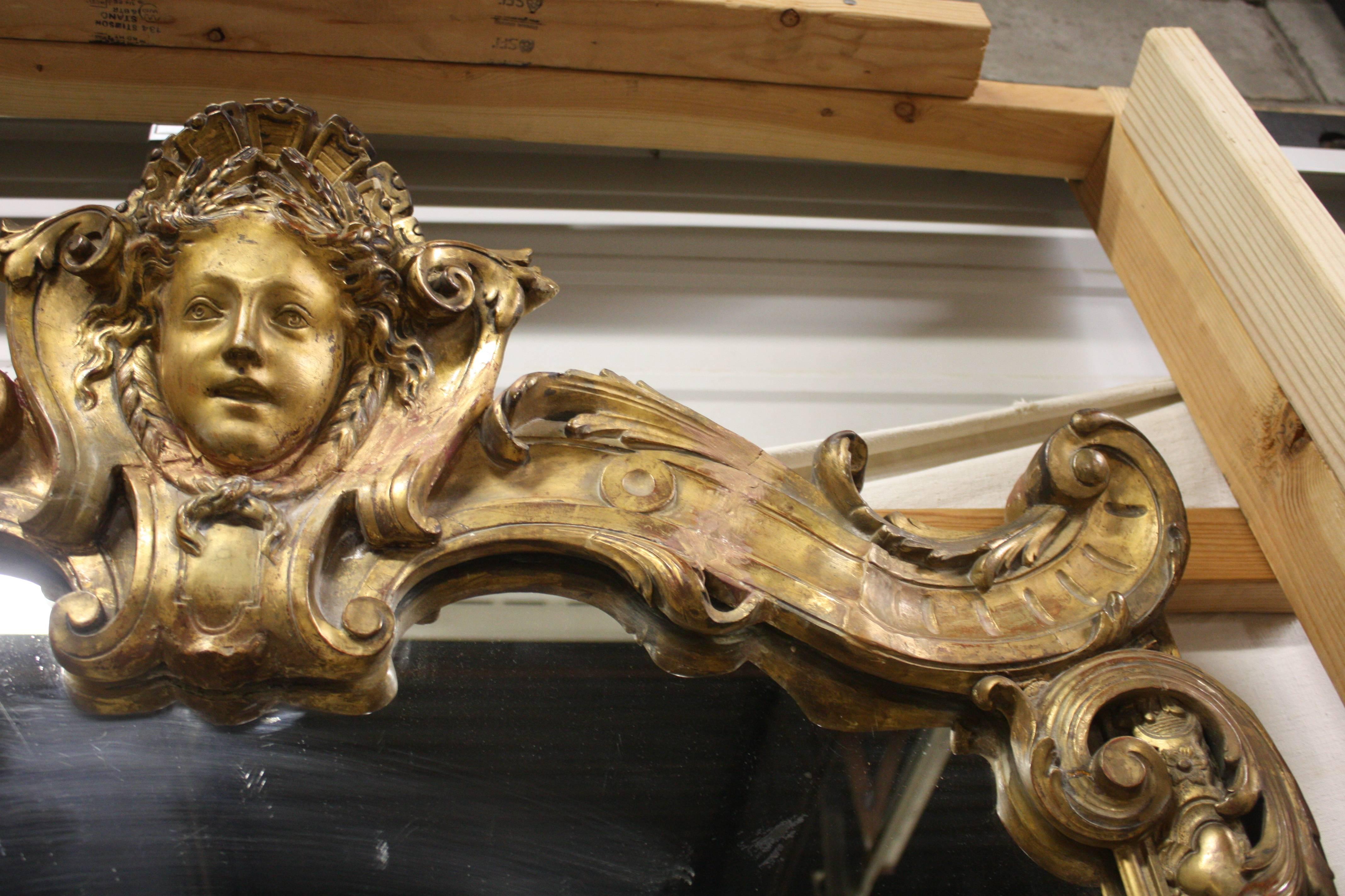 Carved Exceptional French Regency Mirror