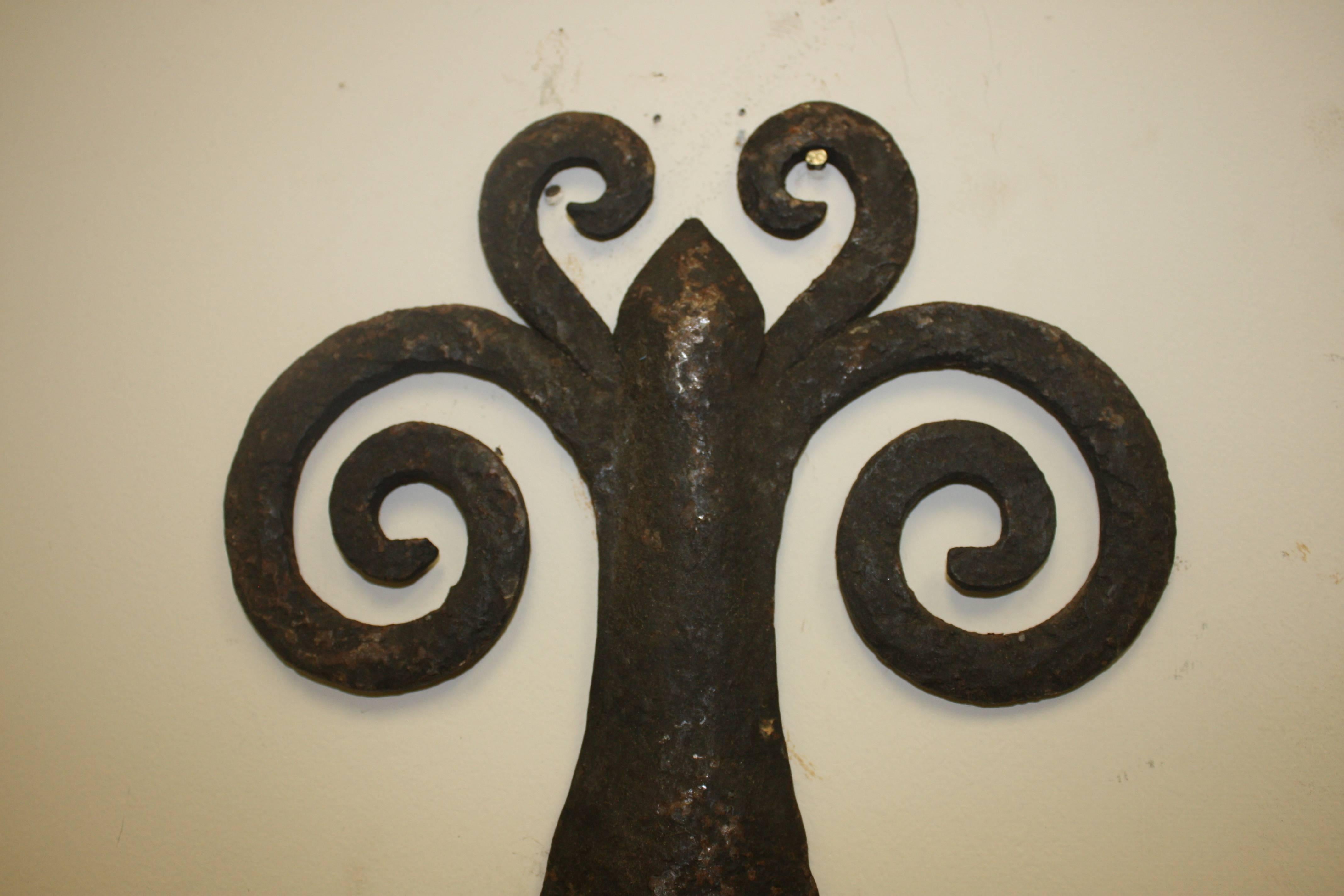 Pair of French Iron Sconces In Good Condition For Sale In Stockbridge, GA