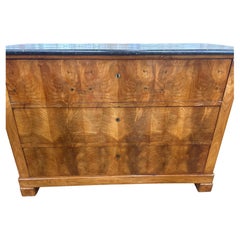 Early 19th Century French Restauration Commode in Mahogany and Marble