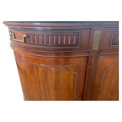 French Louis XVI Style Mahogany & Marble Sideboard, Circa 1940