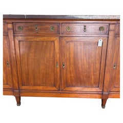 French Directoire Sideboard, Fruitwood with Marble Top, Circa 1795