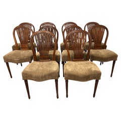 French 19th Century Louis XVI Style set of 10 Dining Room Chairs