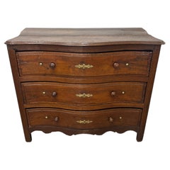 French Early 18th Century Louis XV Commode, Walnut and Oak, Circa 1710