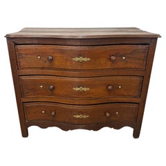 French Early 18th Century Louis XV Commode, Walnut and Oak, Circa 1710