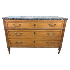 French Louis XVI Commode with Marble Top, Circa 1780