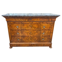 Early 19th Century French Louis-Philippe Walnut Commode, Antique